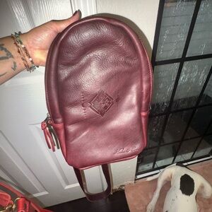Nena and co sling bag in dark burgundy
